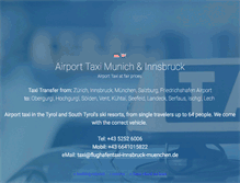 Tablet Screenshot of flughafentaxi-innsbruck-muenchen.com